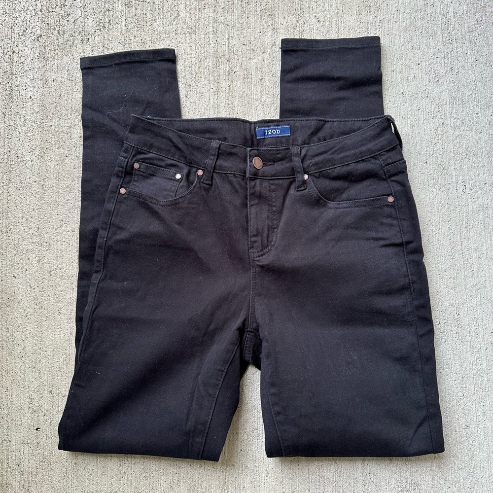 Izod Black Womens Skinny Jeans size 8